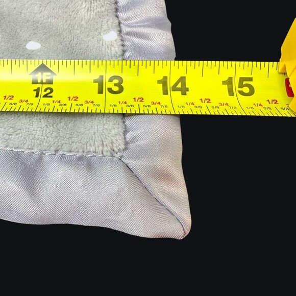 Carters Gray Elephant Security Blanket Satin Trim 14in Baby Lovey Plush Blankie - Picture 10 of 12